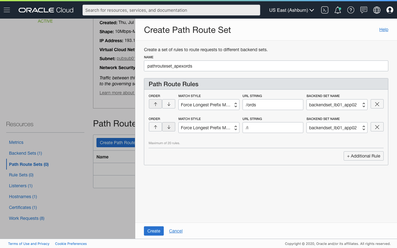 Create Path Route Set Modal Dialog