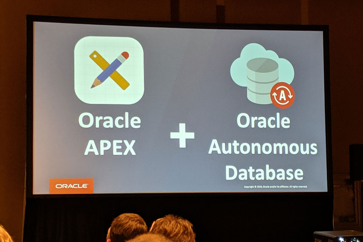 Announcement that APEX is now available with Autonomous DB