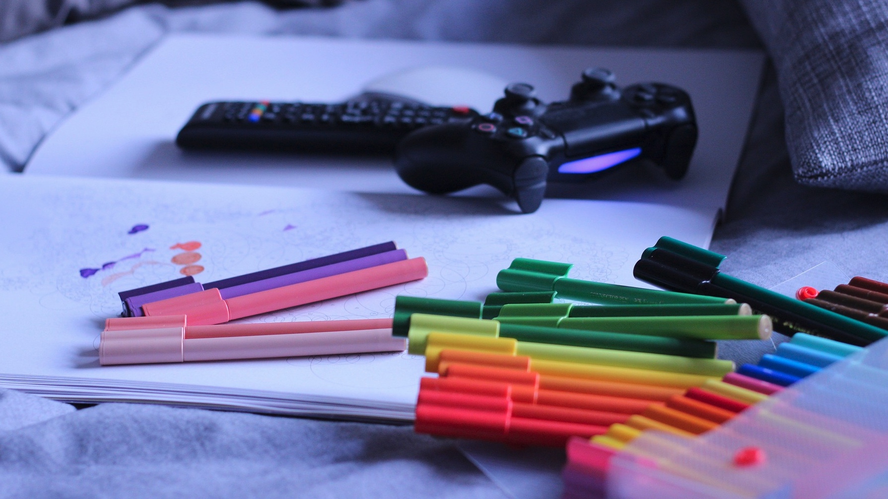 Colouring Pens and Remote