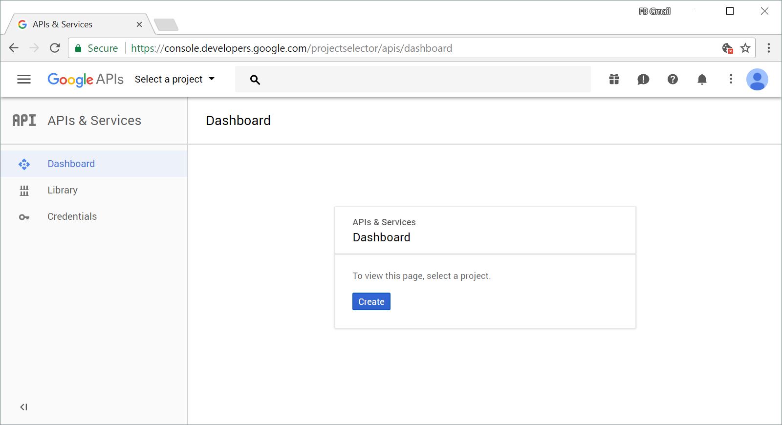 Figure 2: Create a Project - step 2