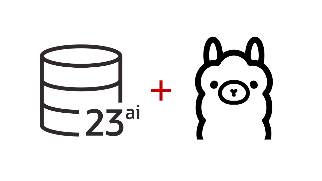 Oracle Database 23ai and Ollama logos together.