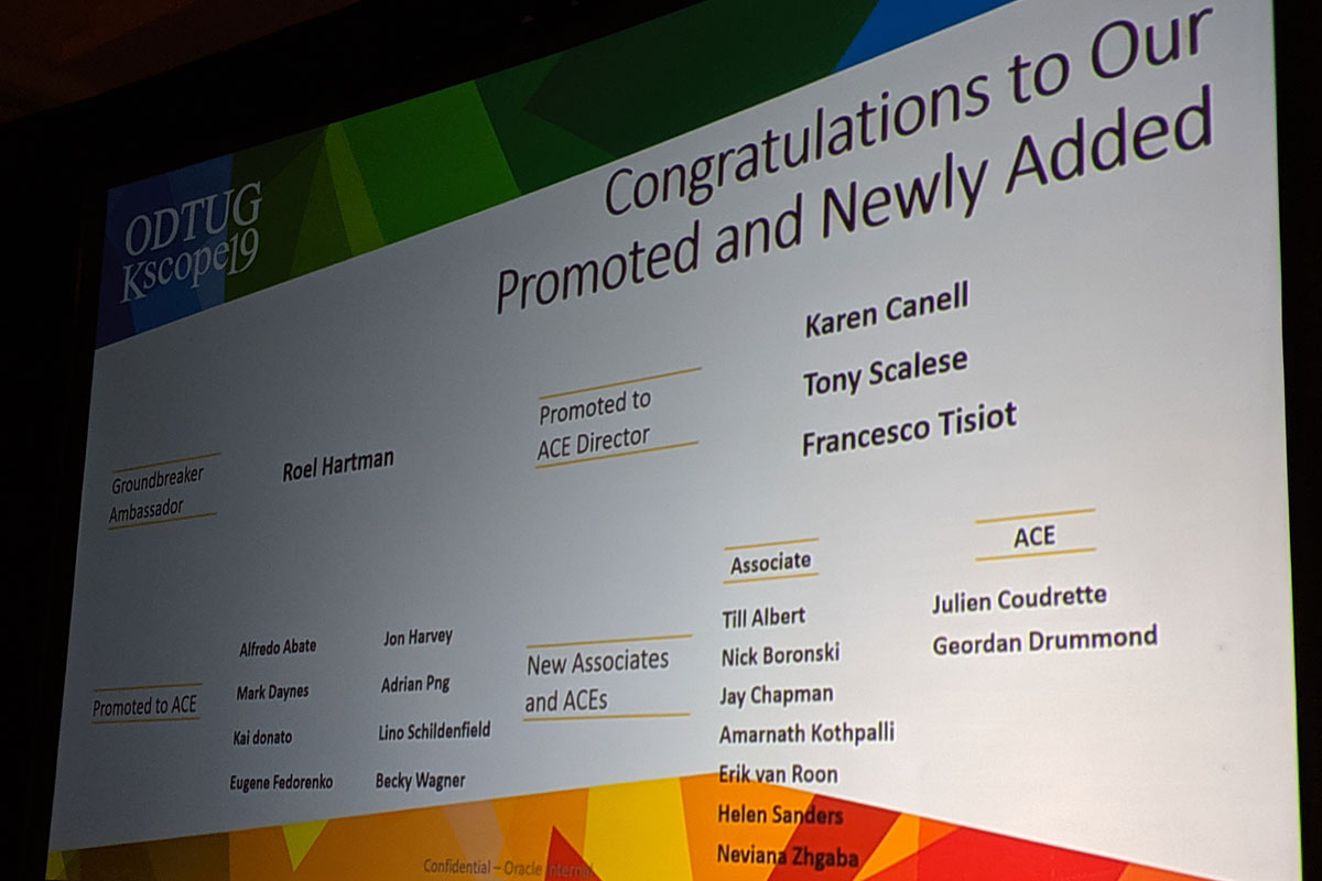 Oracle ACE Program Announcements