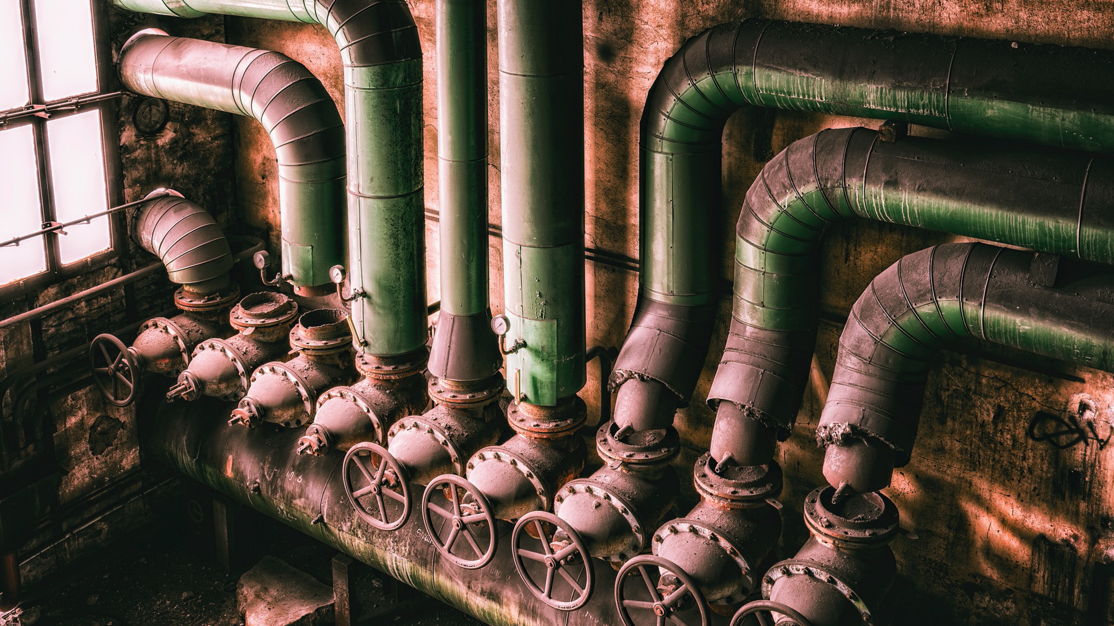 Old pipes and valves
