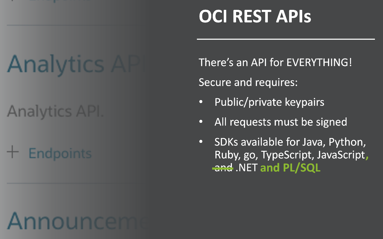 Slide on OCI REST APIs updated