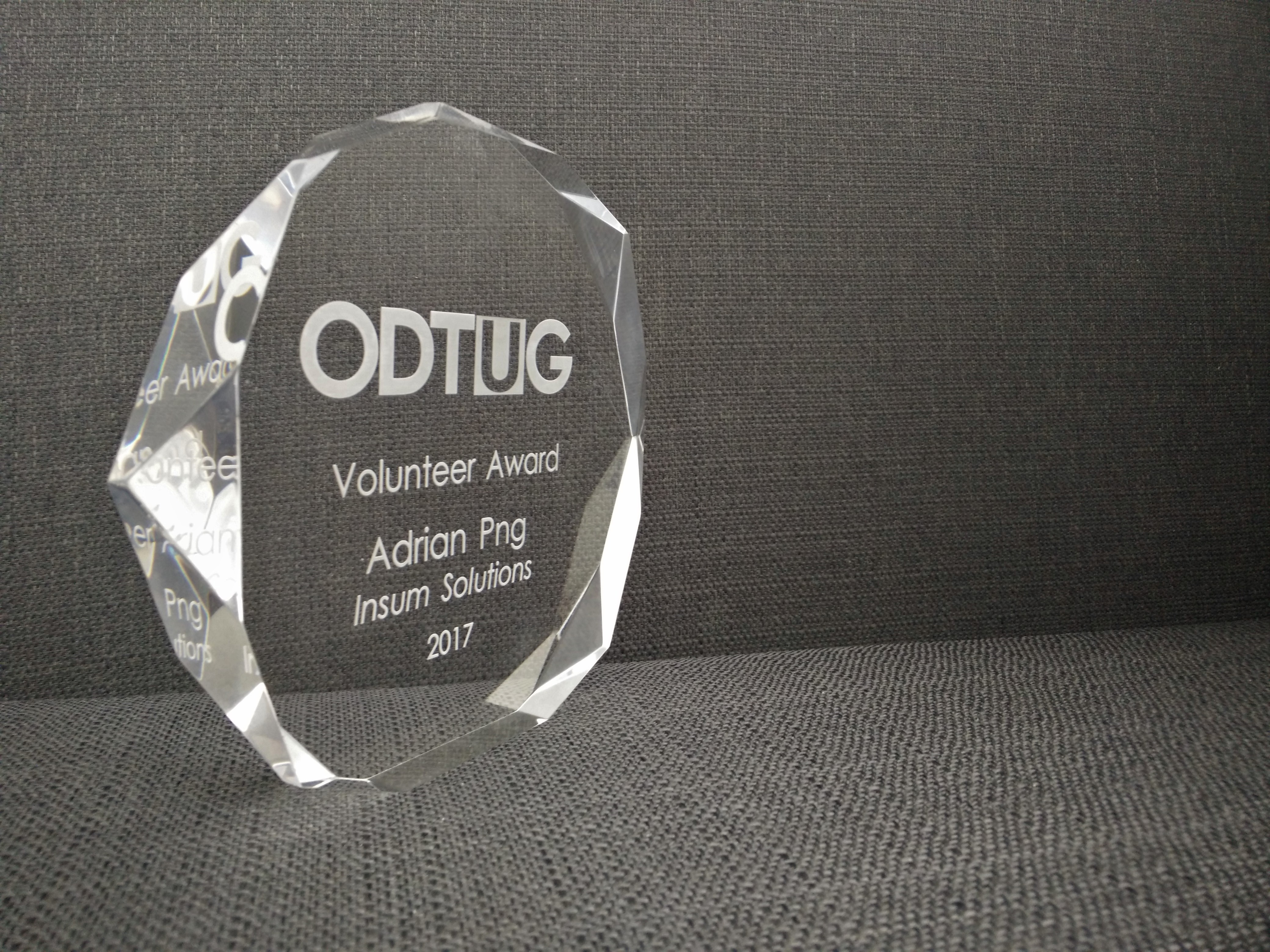 ODTUG Volunteer Award